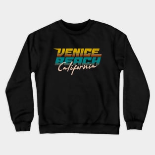 Venice Beach vintage sun sunset retro 80s eighties Crewneck Sweatshirt